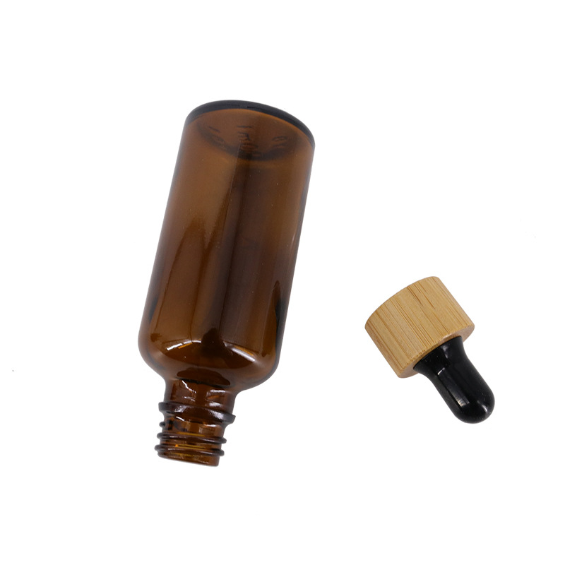 amber dropper bottle bamboo glass dropper bottle 1 oz frosted dropper bottle