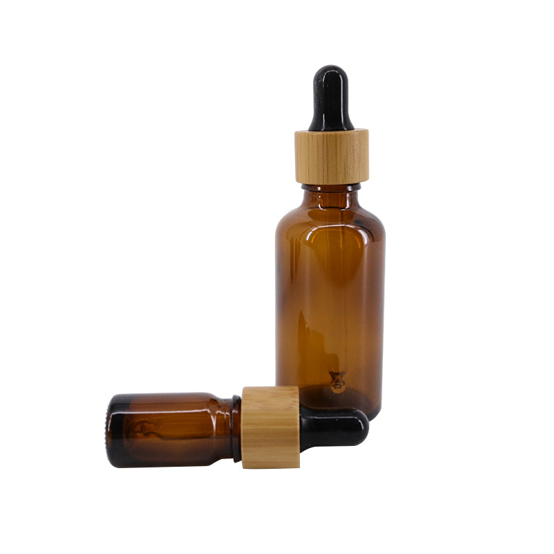 amber dropper bottle bamboo glass dropper bottle 1 oz frosted dropper bottle