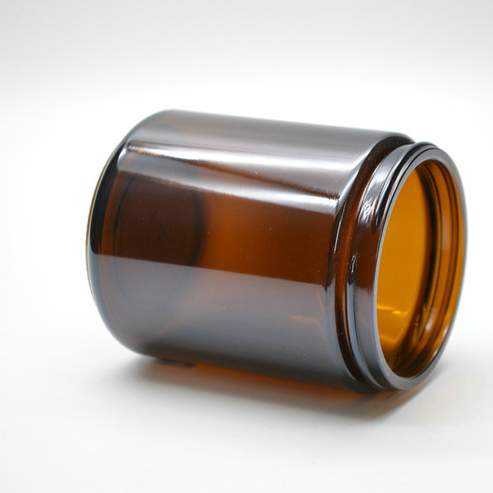 amber face cream 8 oz glass jar for cosmetic