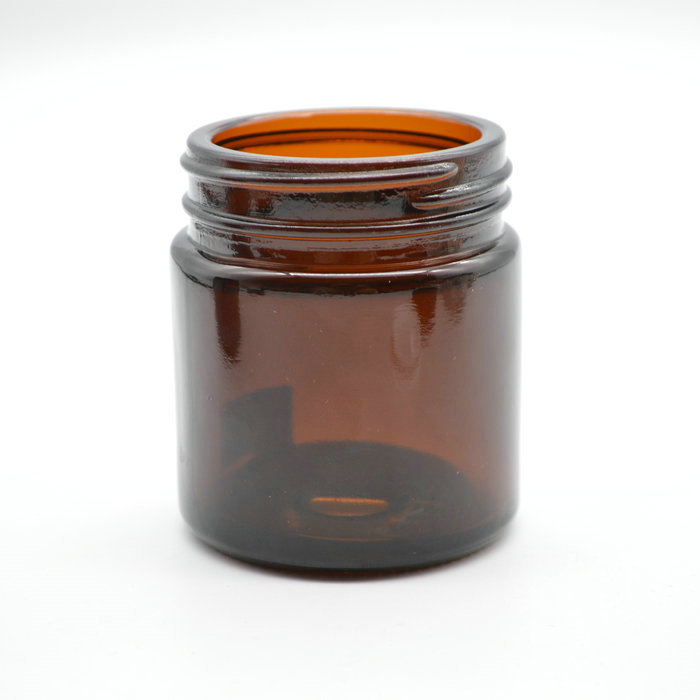 amber glass 100 ml with ABS lid airless cream jars