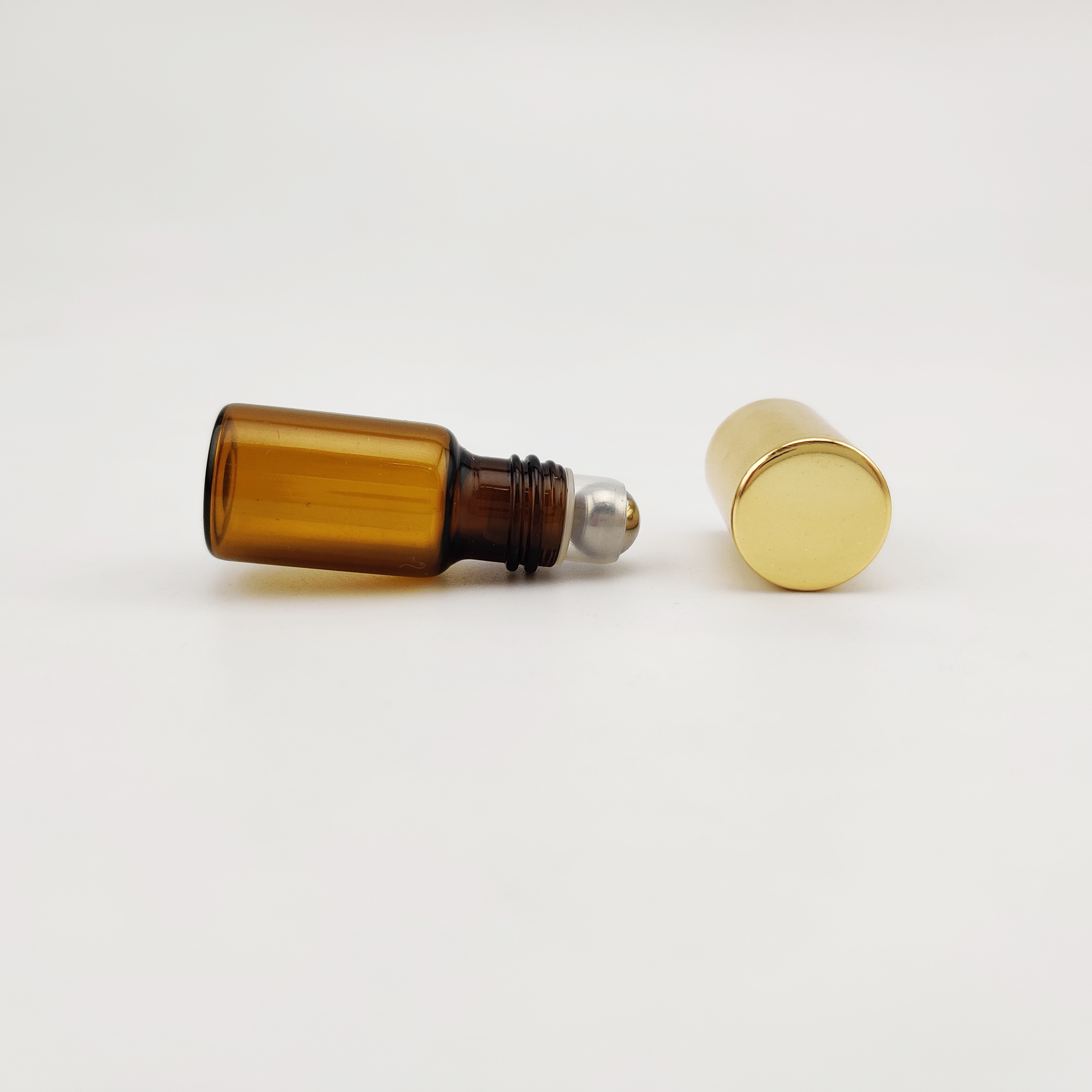 amber glass bottle 2ml 3ml portable empty roll on bottle