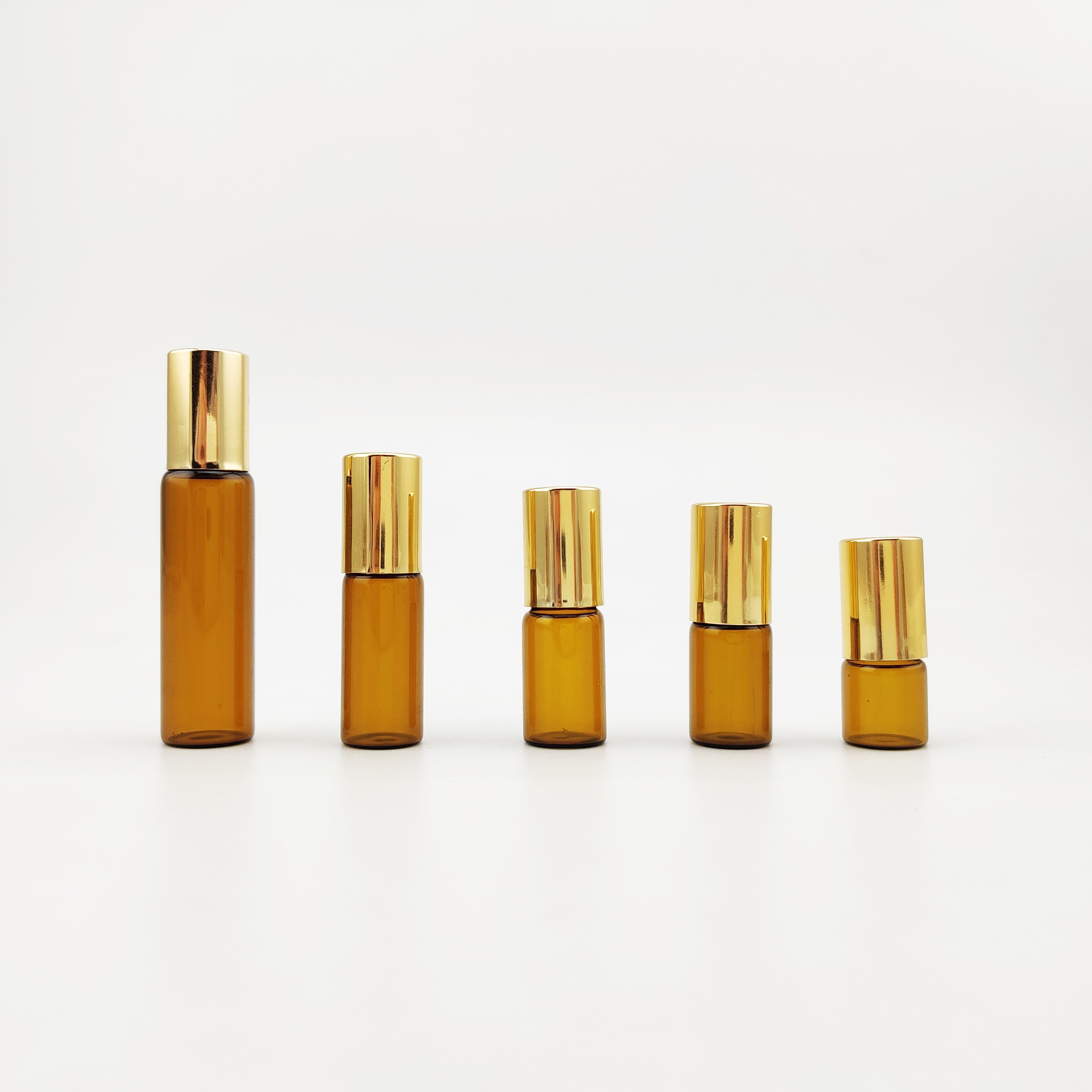 amber glass bottle 2ml 3ml portable empty roll on bottle