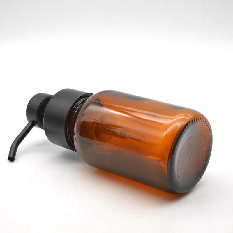 amber glass bottle with foam pump