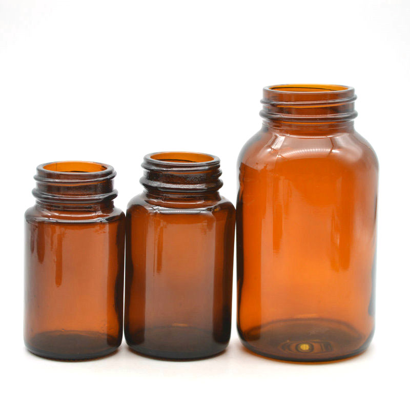 amber glass bottle with foam pump