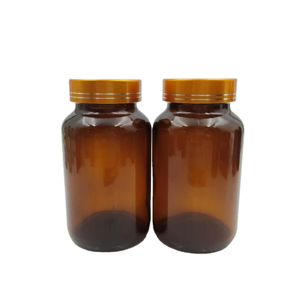 amber glass bottles for tablet wide mouth medicine bottle