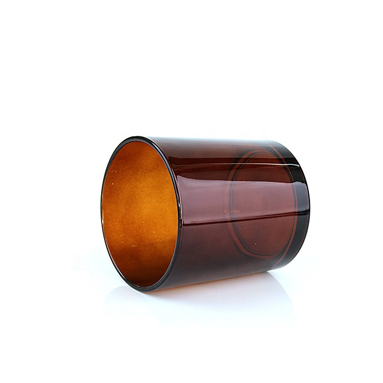 amber glass candle jars 8oz candle jars with wooden lids glass
