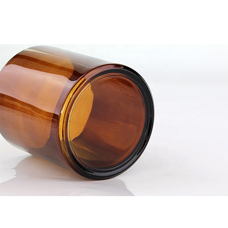 amber glass candle jars 8oz candle jars with wooden lids glass