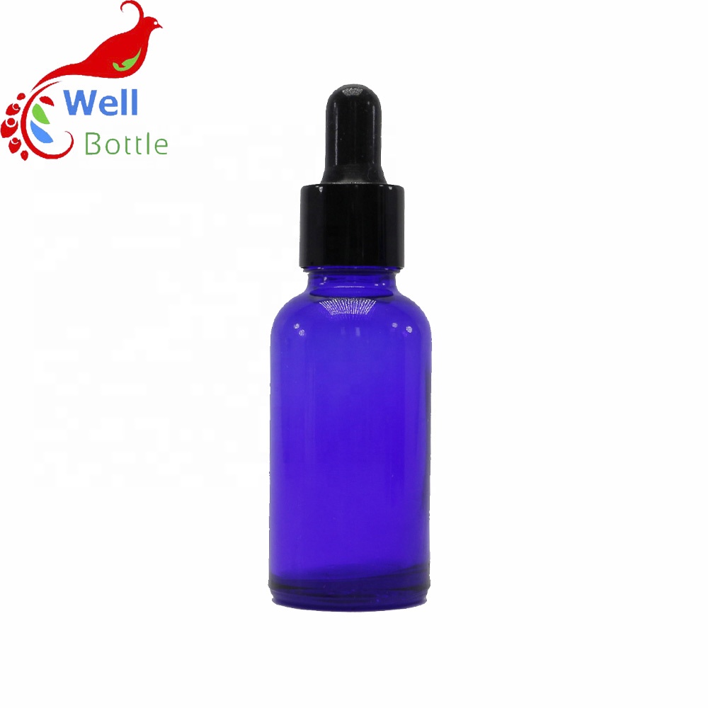 amber glass dropper bottle with glass pipette Round-365A