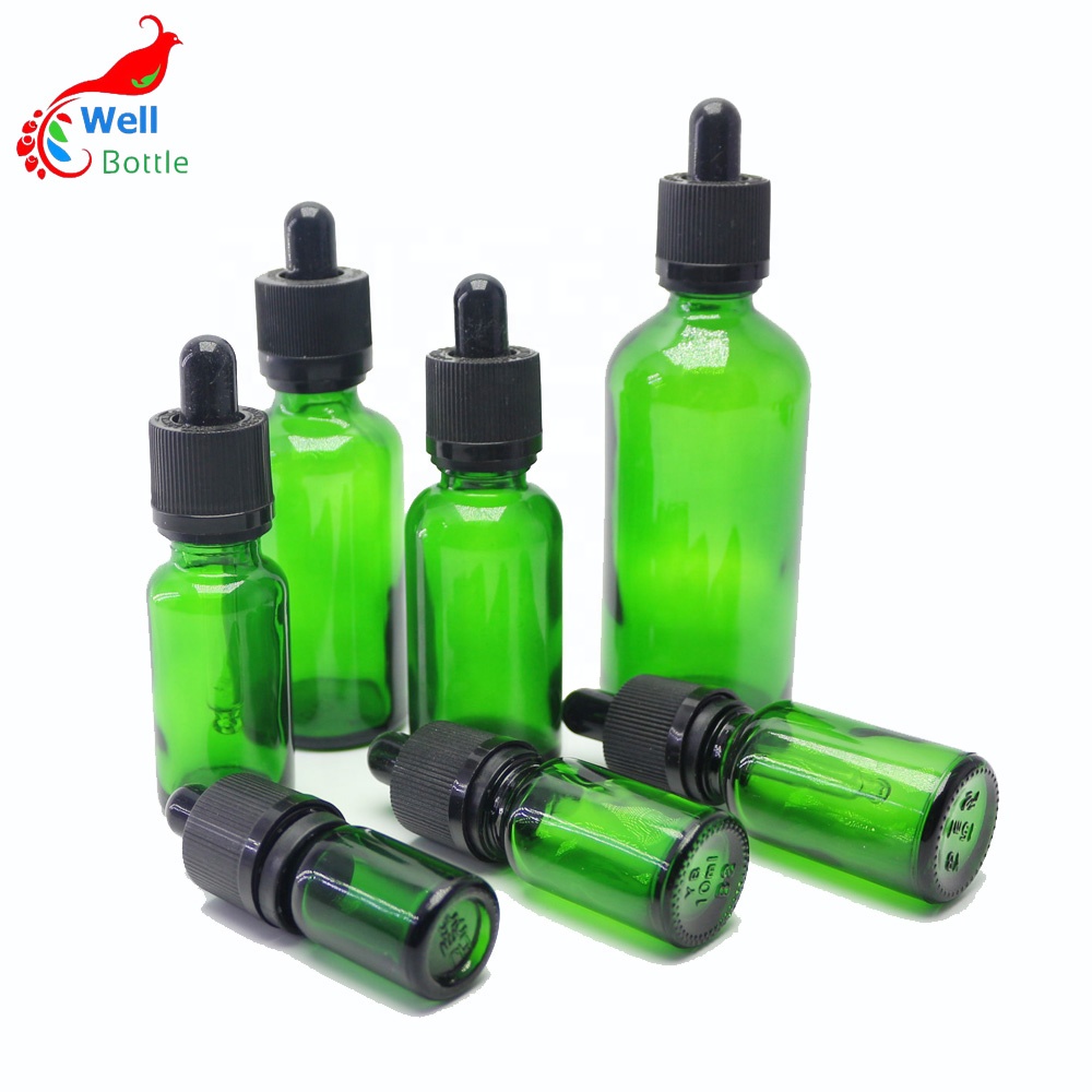 amber glass dropper bottle with glass pipette Round-365A