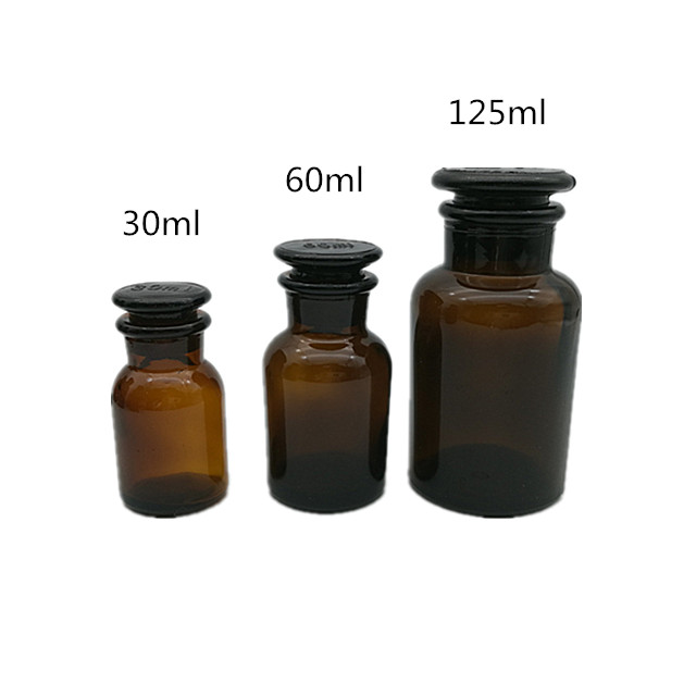 amber glass reagent bottle for chemical laboratory or pharmaceutical 30ml60ml125ml250ml500ml