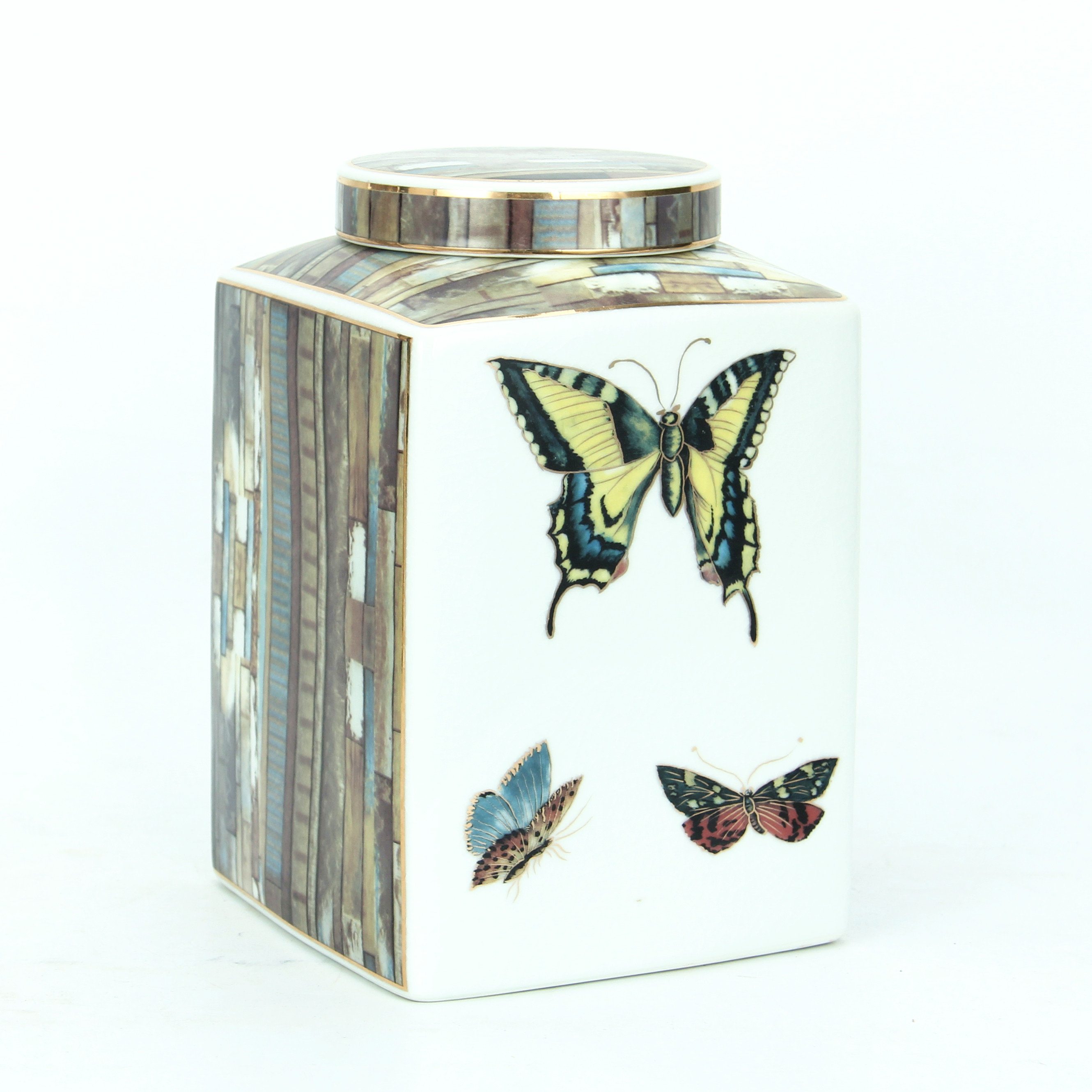antique ceramics custom jar lids custom storage jar label white square jar sets butterflies home decor