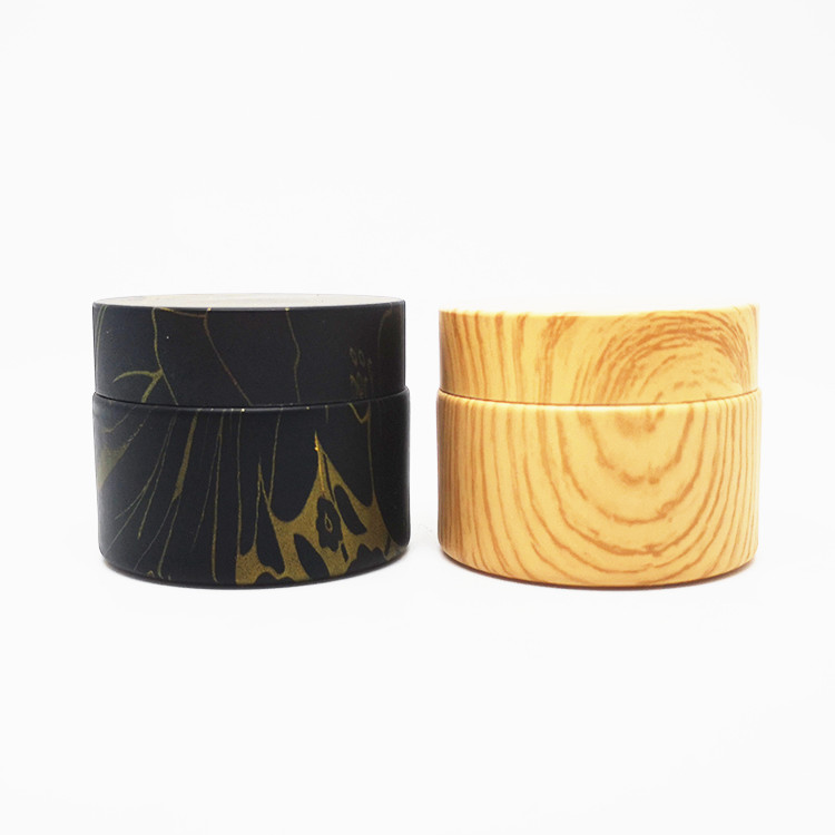 apothecary glass jar with air tight plastic lid water transfer printing