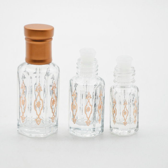 attar bottle 3ml 6ml 12ml hot stamping brown logo