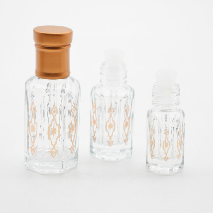 attar bottle 3ml 6ml 12ml hot stamping brown logo