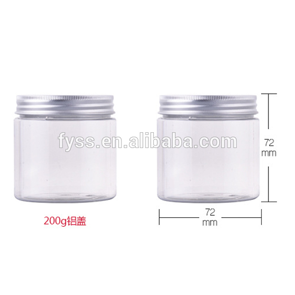 attractive manufacturer plastic cosmetic jar with metal lids printed