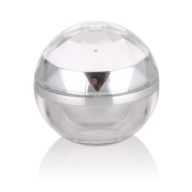 ball shape jar 15g 30g 50g silver acrylic makeup eye BB cream jar for personal care