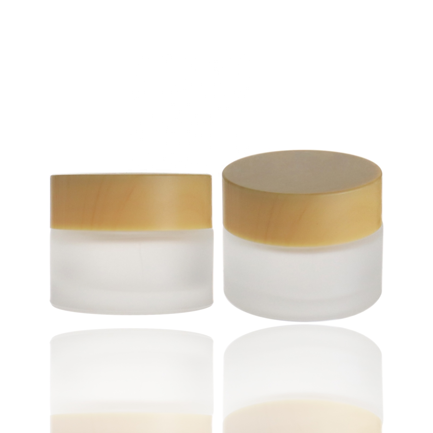 bamboo 20g glass frosted face cream cosmetic jar
