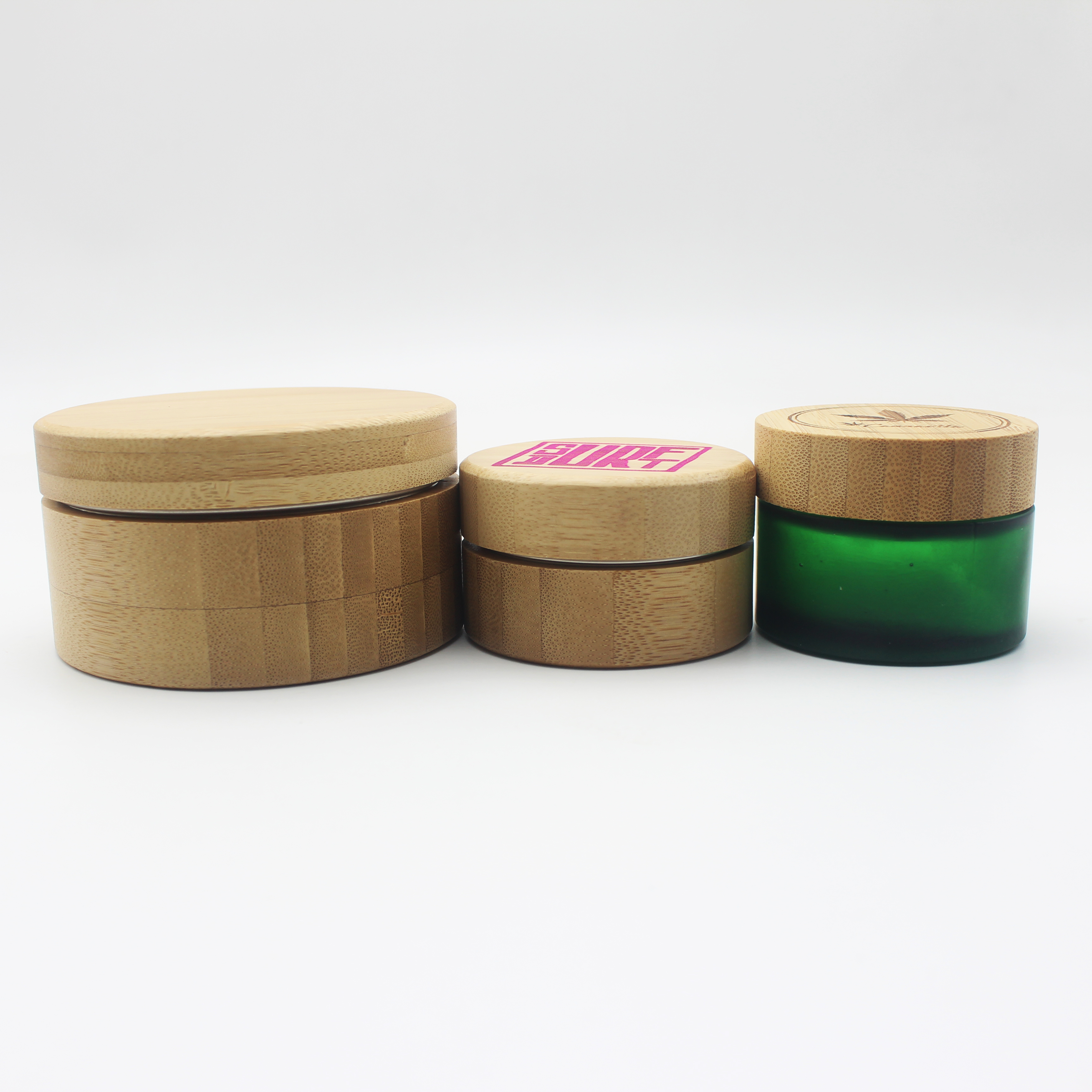 bamboo candle can aluminum jar container for beard balm BP-329K