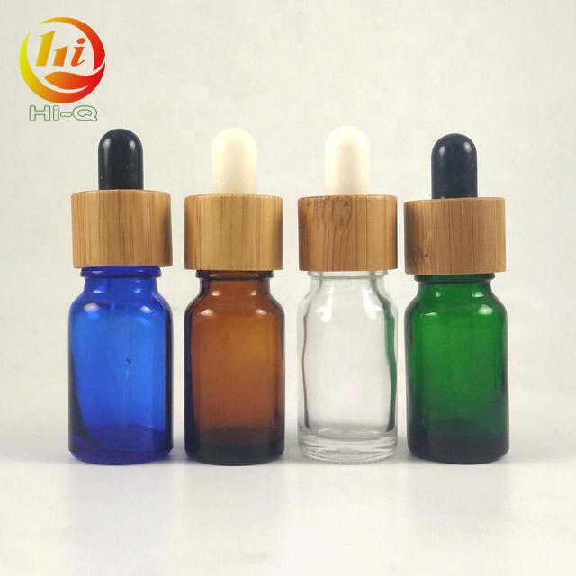 bamboo cap 10ml 15ml 20ml 30ml amber glass bottle with bamboo lid