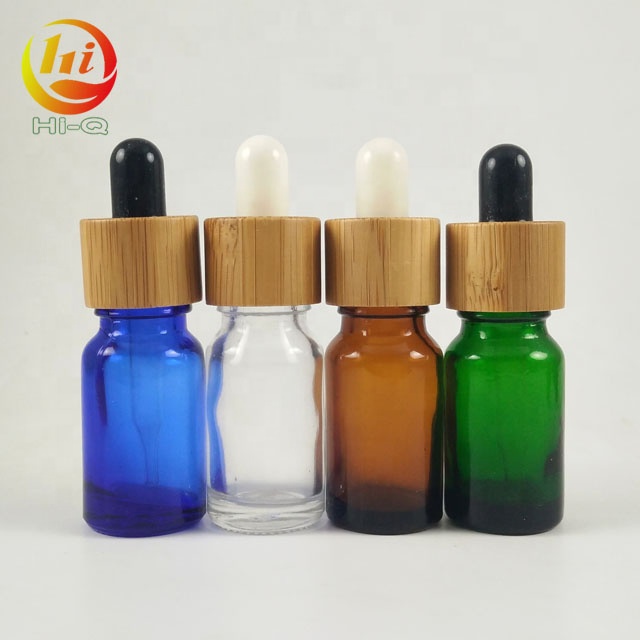 bamboo cap 10ml 15ml 20ml 30ml amber glass bottle with bamboo lid