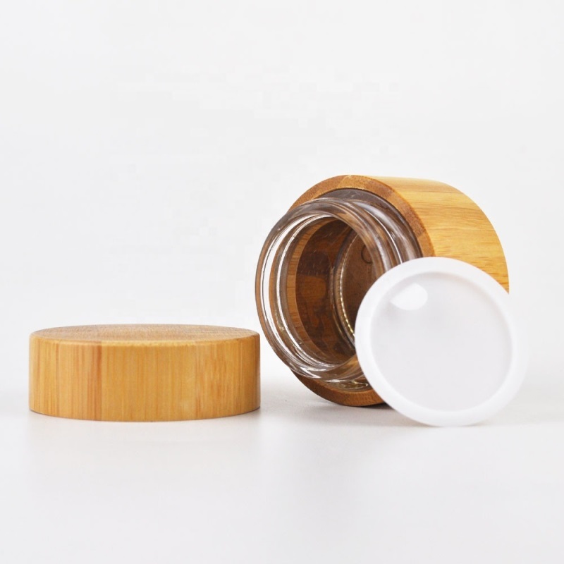 bamboo cosmetic jar 200g 250g 10g 5g 30g 50g 100g bamboo cream jars with bamboo cap for mask face cream