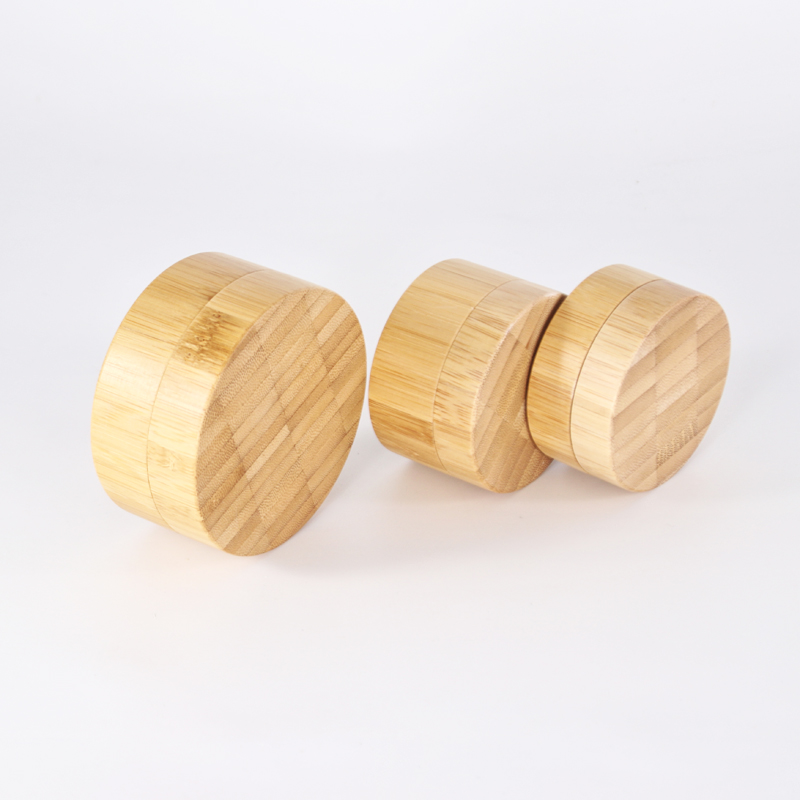 bamboo cosmetic jars 10g 15g 30g 50g 100g covered bamboo skin care hair cream plastic jar container