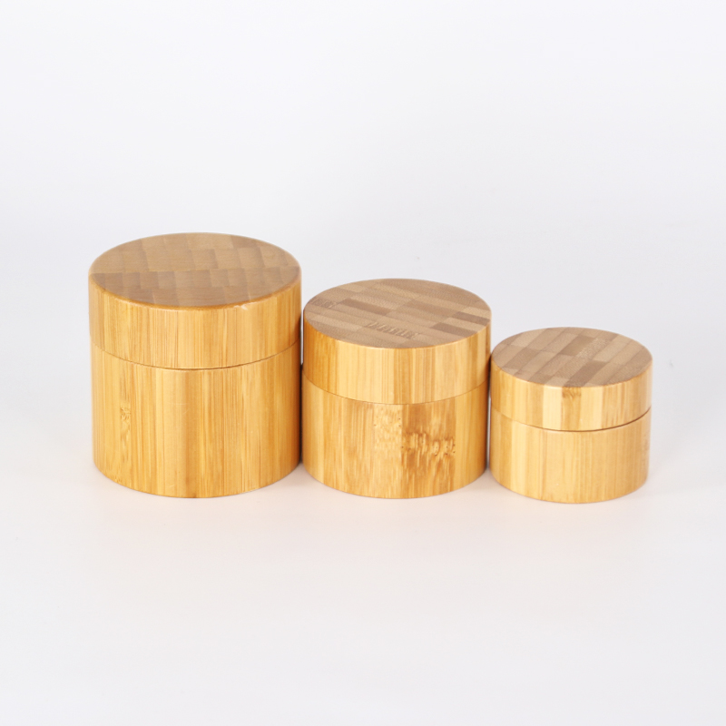 bamboo cosmetic jars 10g 15g 30g 50g 100g covered bamboo skin care hair cream plastic jar  full cover bamboo cream jar cosmetic