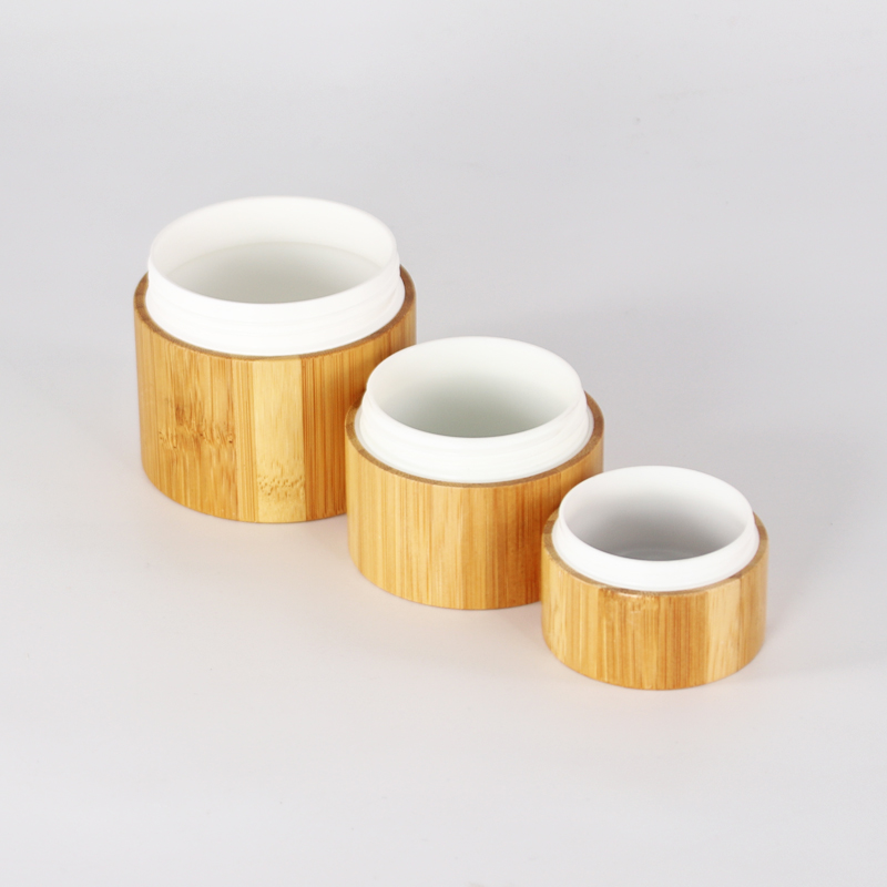 bamboo cosmetic jars 10g 15g 30g 50g 100g covered bamboo skin care hair cream plastic jar full cover bamboo cream jar cosmetic
