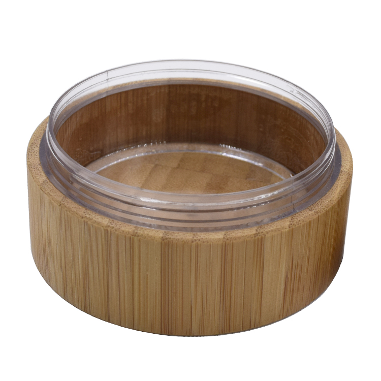 bamboo cosmetic packaging 30g make up powder case bamboo powder container