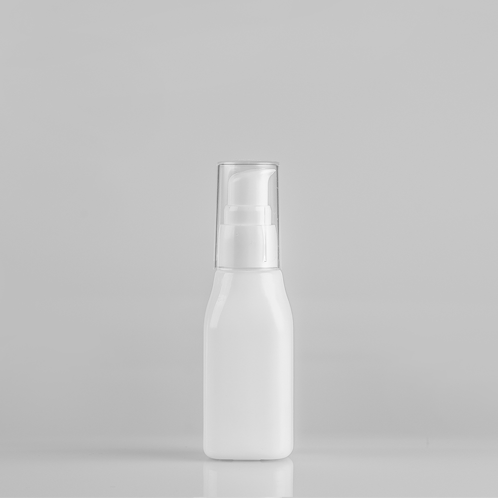 bamboo cosmetic packaging square glass bottles and jars opal glass bottles for cosmetic packing