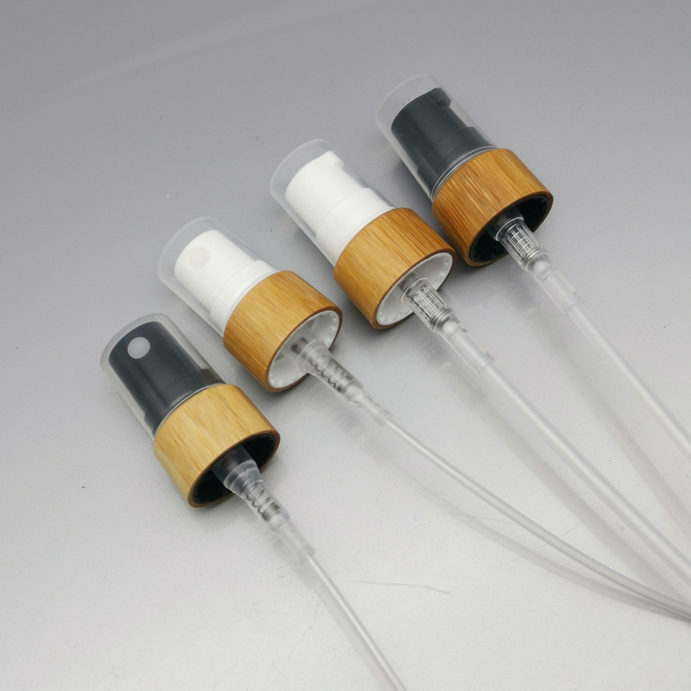 bamboo essential oil bottle glass pump bottle 5ml 10ml 15ml 20ml 30ml 50ml 100ml empty clear glass massage oil bottle