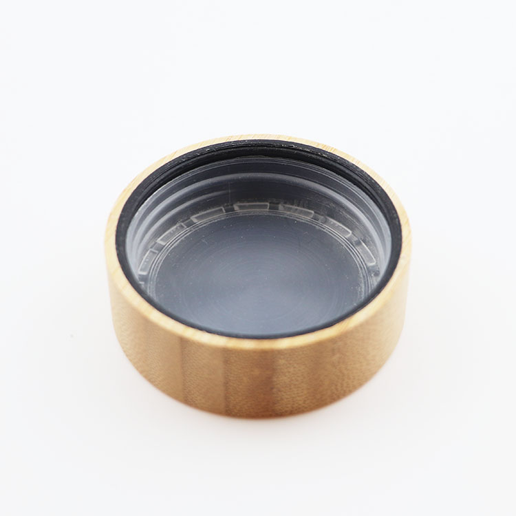 bamboo glass jar 5 10 15 30 50 ml empty cosmetic packaging clear frosted glass jar with wooden lid