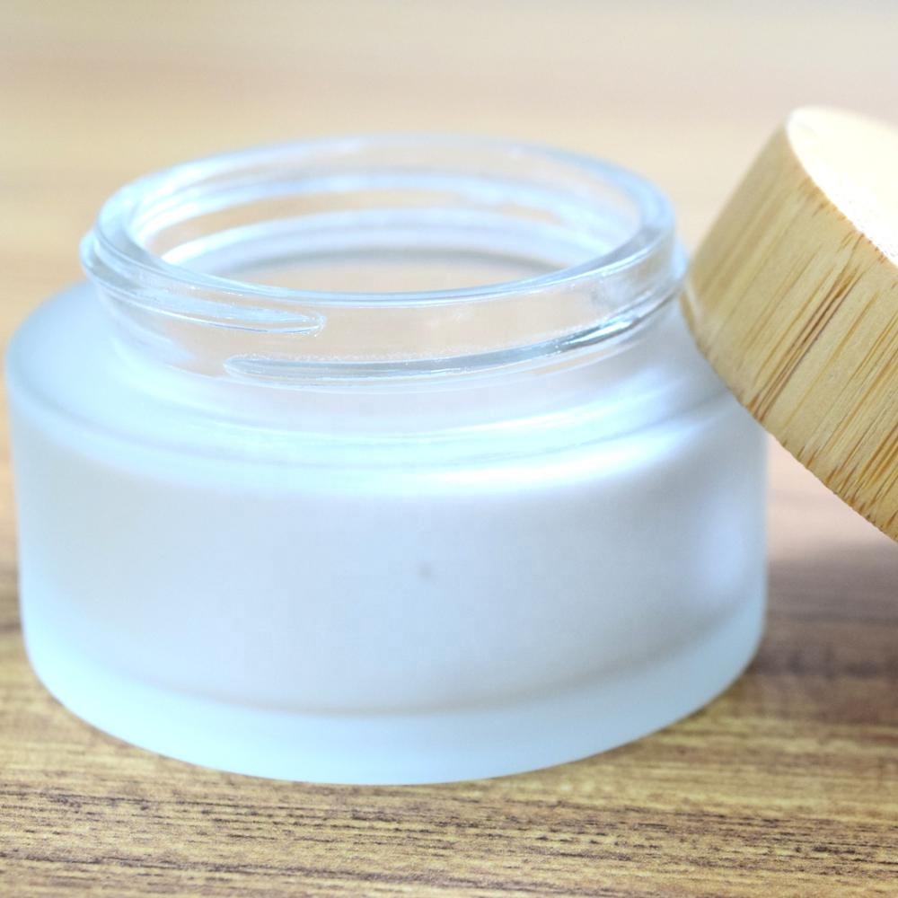 bamboo lid clear glass jar 2oz 4oz wooden cap jar 1 buyer