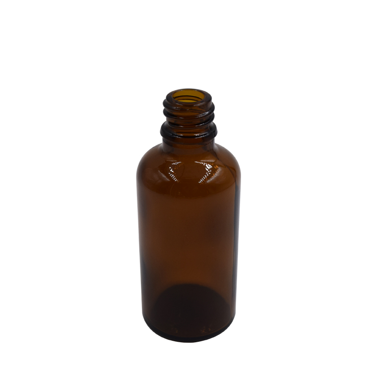 bamboo lid cosmetic essential oil dropper amber glass bottle