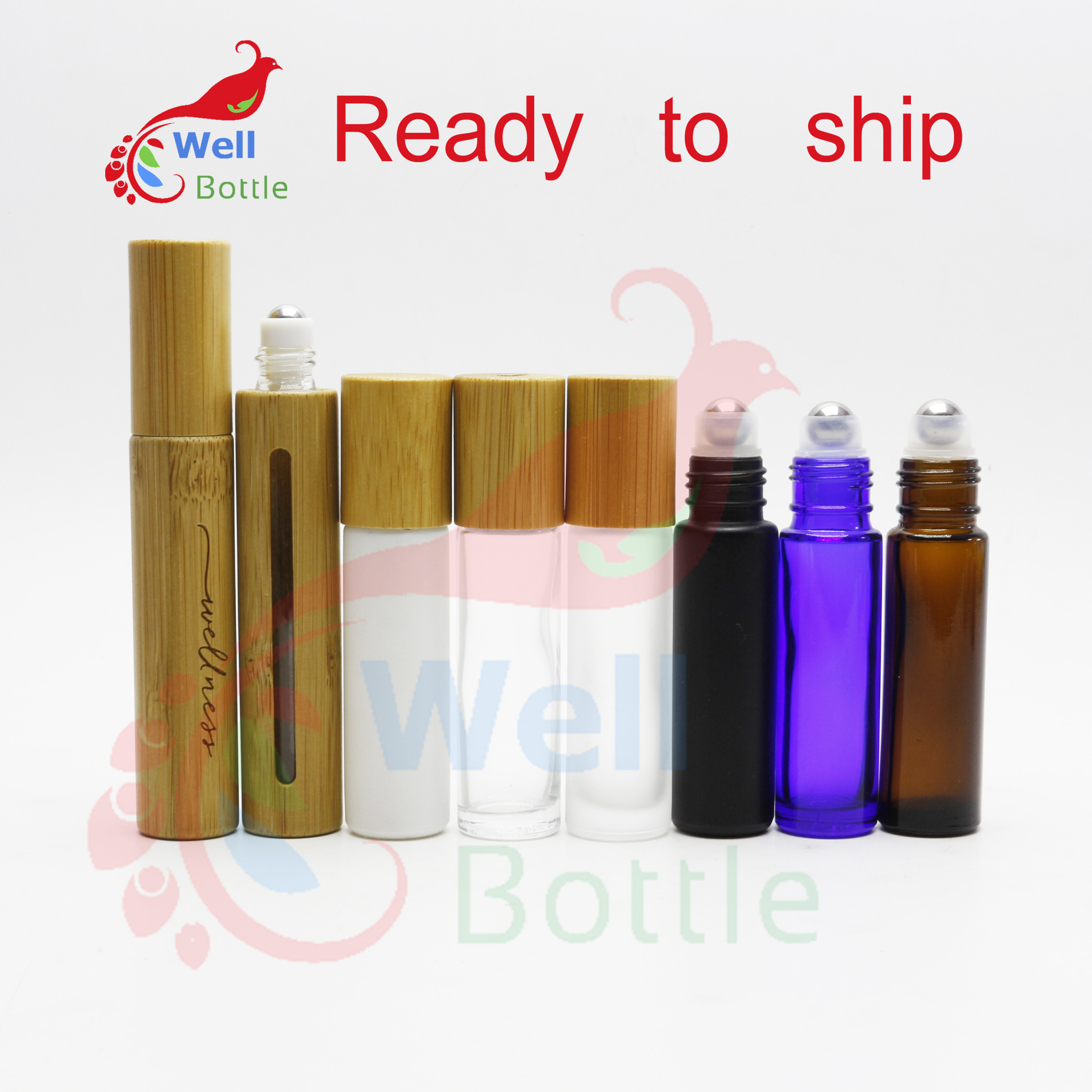bamboo lid cosmetic jar glass dropper bottle bamboo skin care packaging BJ-8888A
