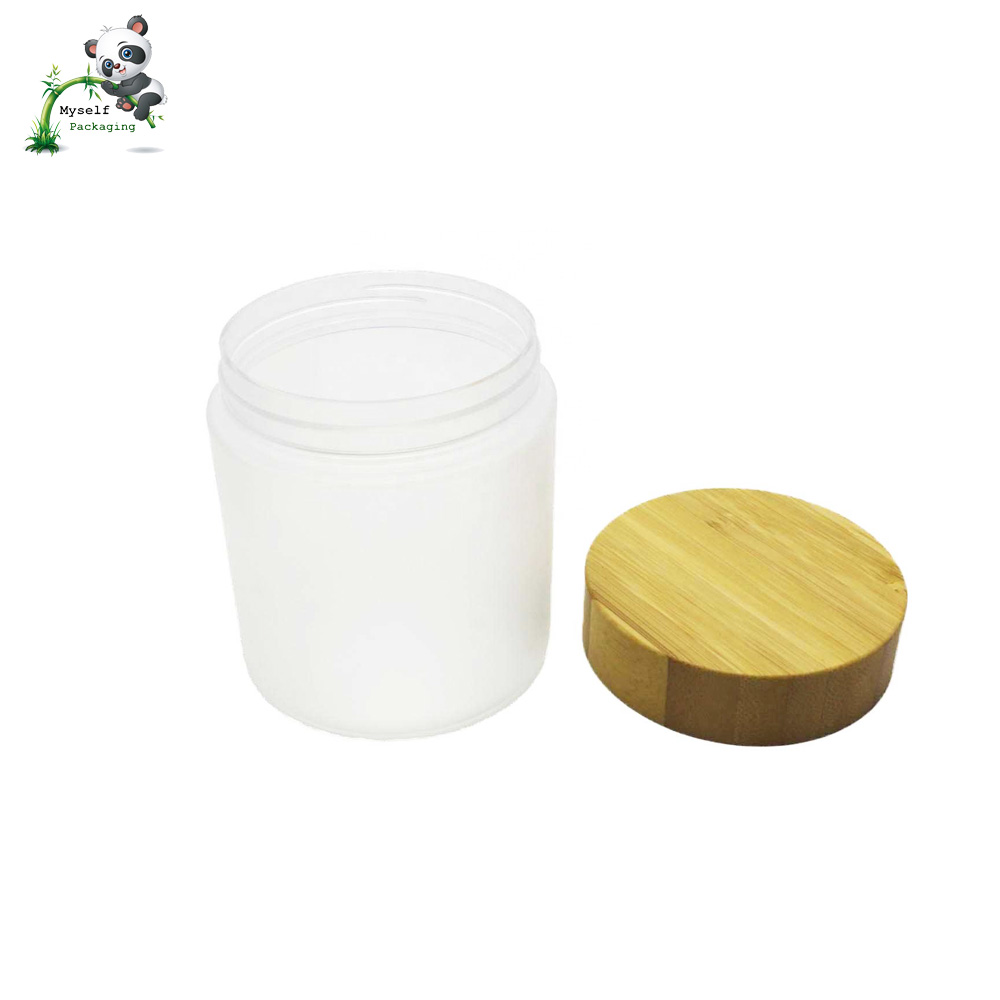 bamboo lid plastic jar 250ml empty round cosmetic container packagingBP-024T