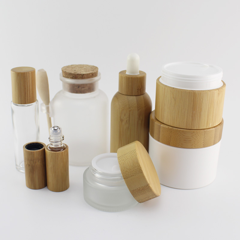 bamboo packaging cosmetic bottle bamboo essential oil roller bottle