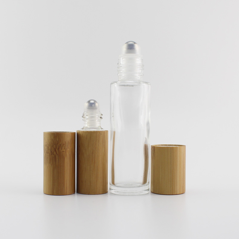 bamboo packaging cosmetic bottle bamboo essential oil roller bottle