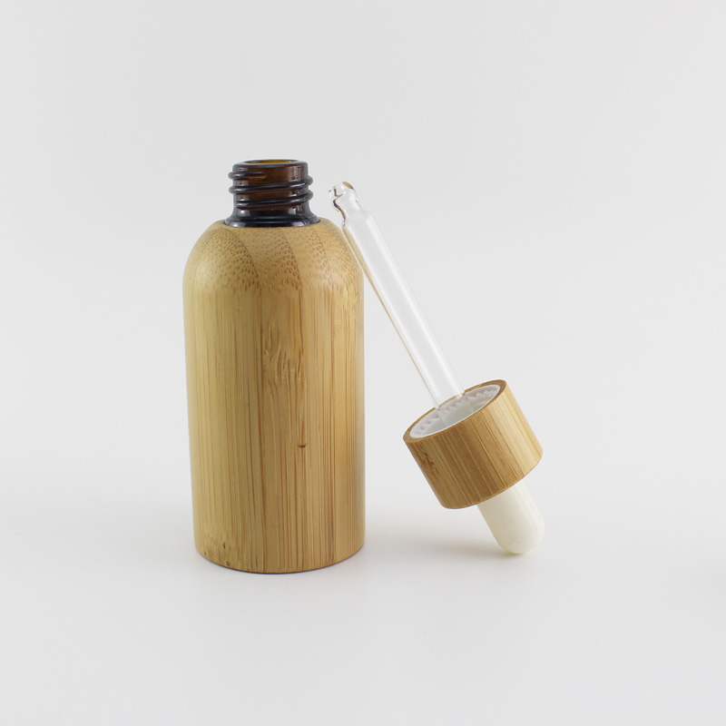 bamboo packaging cosmetic bottle bamboo essential oil roller bottle