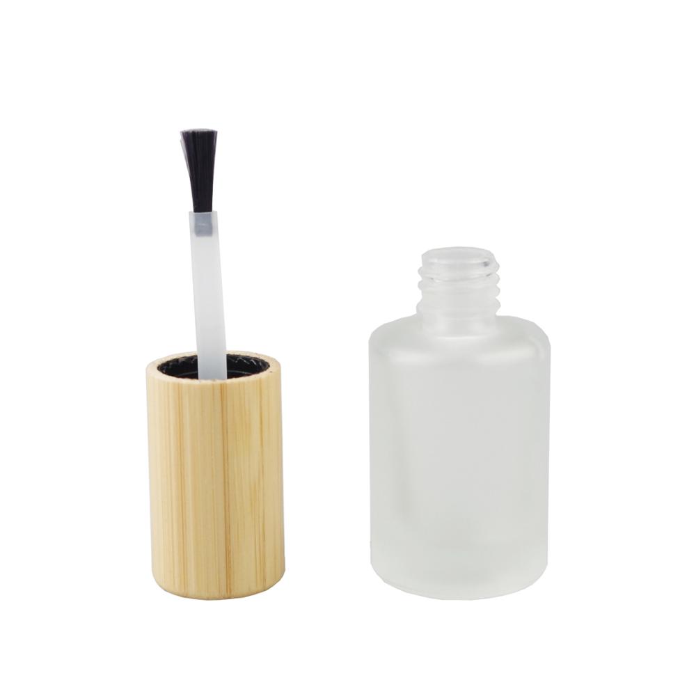 bamboo series frost glass cosmetic cream jar dropper bottle lotion spray nail polish glass bottle with bamboo cap lid