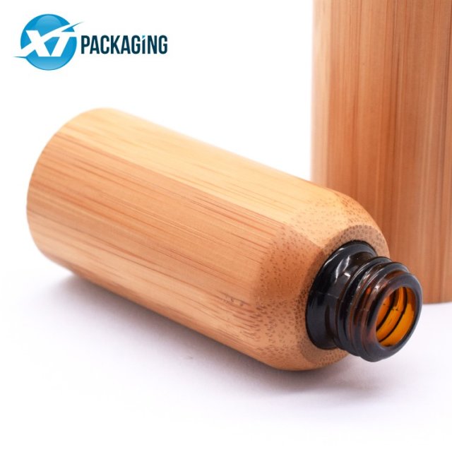 bamboo shell empty Refillable essential oil Bamboo Dropper Bottle With Pipettes bamboo cosmetic bottle