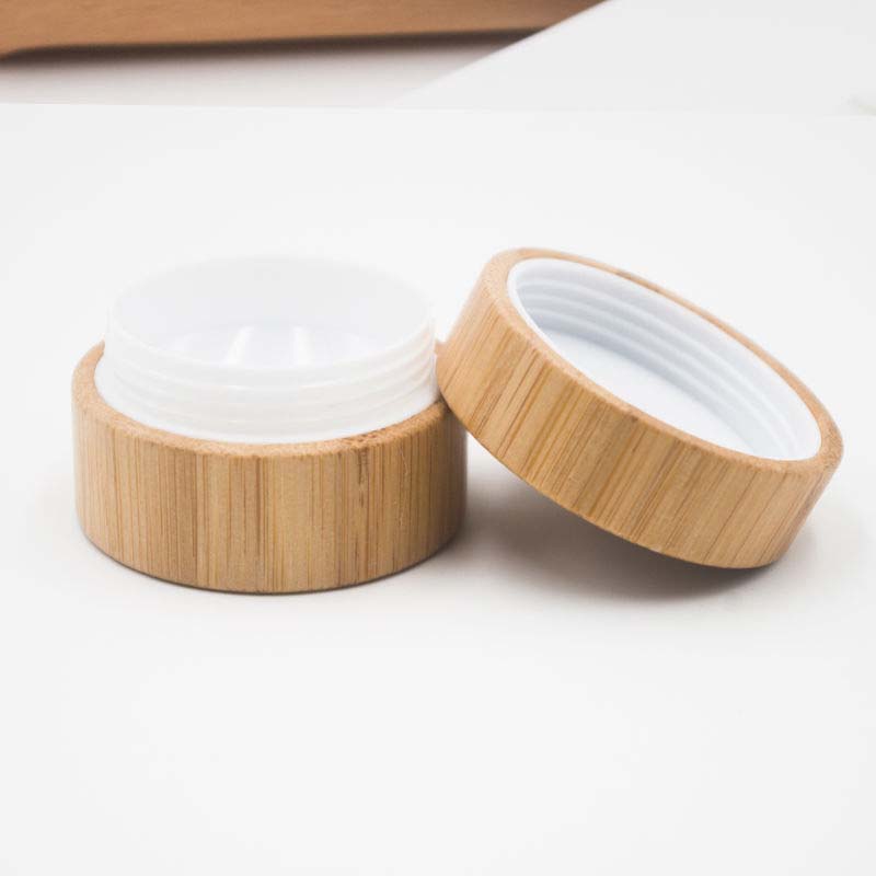 bamboo wooden cosmetic container packaging 5g 10g 15g 20g 30g 50g 100g 150g 200g 250g 300g bamboo cream jar with PP inner