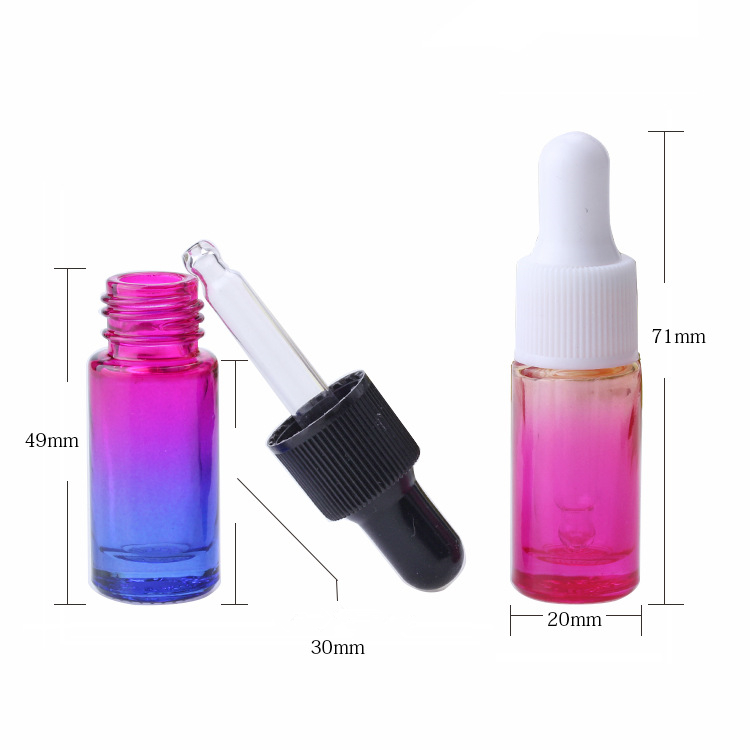 beautiful gradient 15ml 30ml glass dropper bottle vape liquid empty bottle