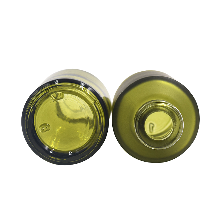 beautiful luxury 60ml 125lml 200ml 250ml large olive green special cosmetics containers packaging glass bottles for supplements