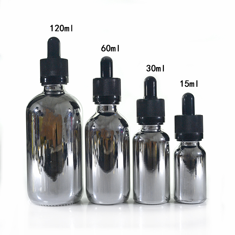 beautiful mini sample gold silver 5ml 10ml 15ml 20ml 30ml 50ml 60ml 100ml 120ml glass dropper bottle with dripper