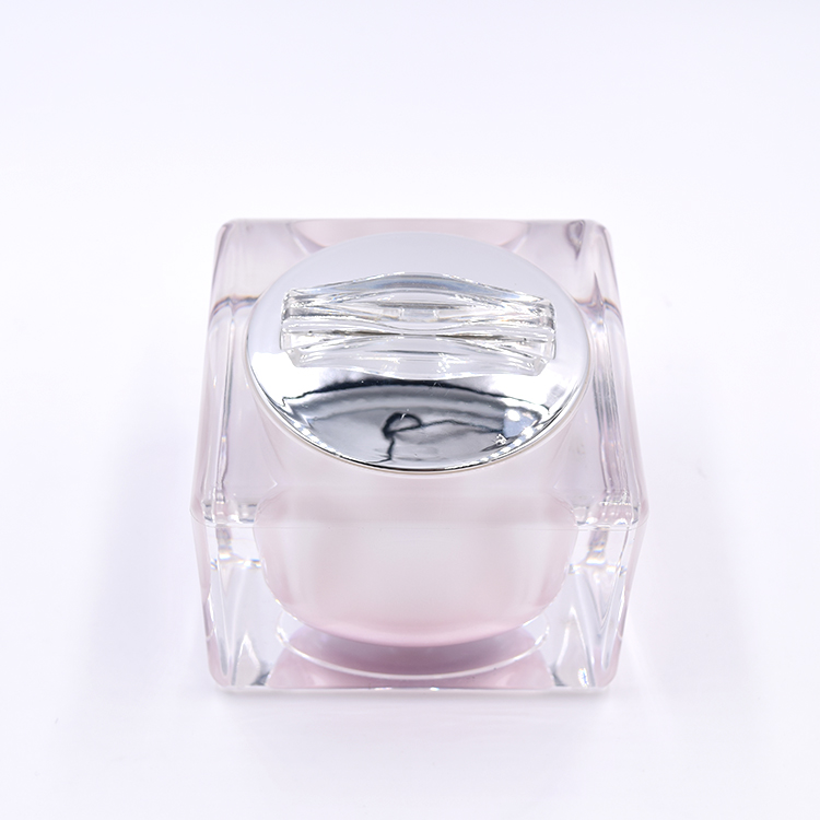 beautiful pink gradient cosmetic jars 1oz 30ml 50ml luxury acrylic cosmetic cream jar eve lom cleanser container with silver lid