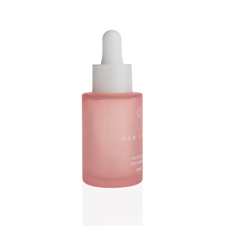 beautiful skincare packaging 20ml 30ml 40ml 50ml 60ml 100ml 120ml empty frosted green pink glass dropper bottle container