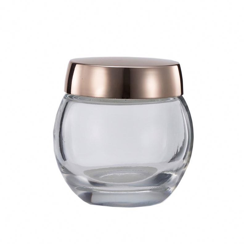 beauty bottle 30g 50ml 100ml 200ml 300ml clear blue green glass cosmetic cream jar with aluminum gold lid