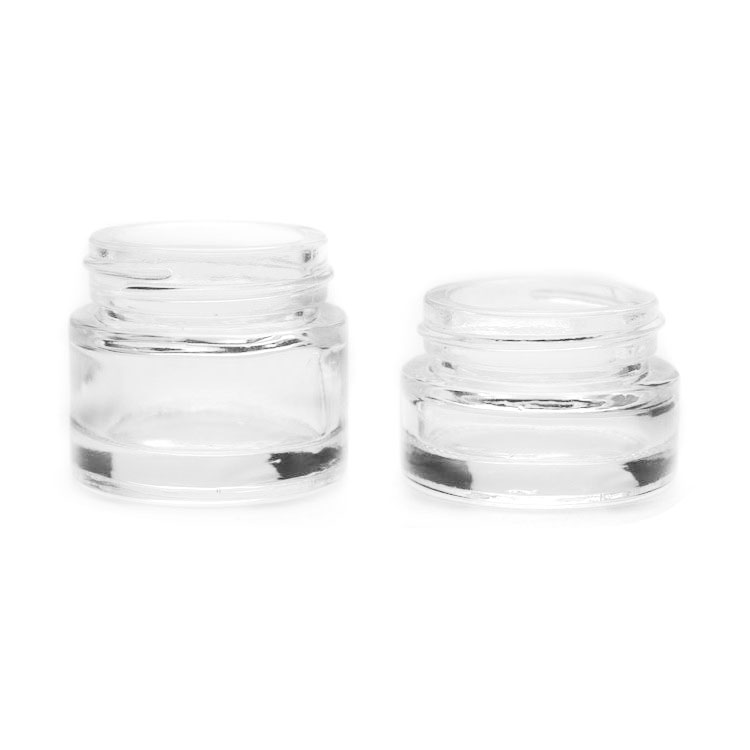 beauty packaging 10g 5g lip scrub container glass with golden aluminium lid