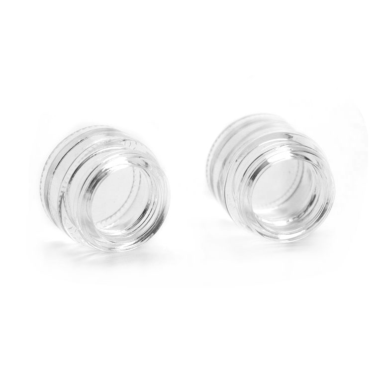 beauty packaging 10g 5g lip scrub container glass with golden aluminium lid